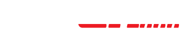 Red and black logo with a stylized design on a white background