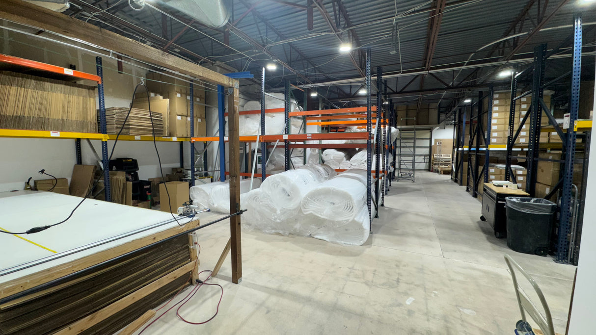 Custom cut F5 polyester ceiling filter blanket made to order from Spray Booth Shop Englewood CO warehouse