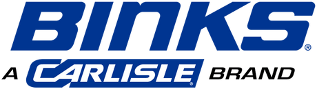 Binks logo, a Carlisle brand, with blue and black text.